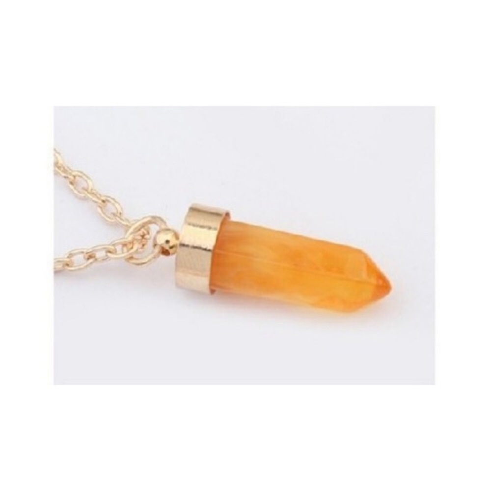 Multi strand Layered Agate Crystal Necklace - Picture 3 of 3